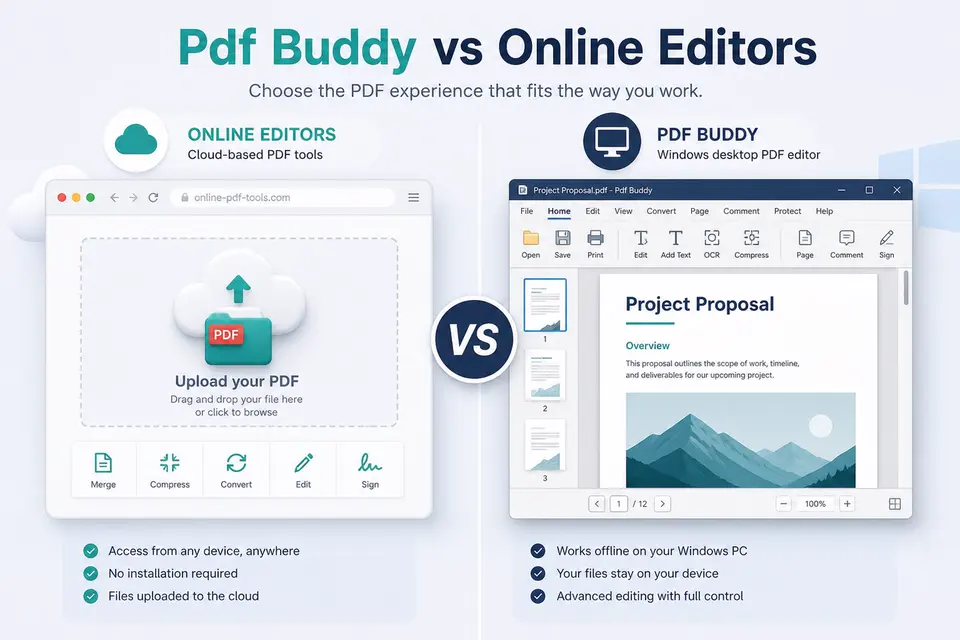 Offline Windows PDF editor vs in-browser